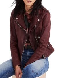 Madewell Washed Leather Moto Jacket at Neiman Marcus